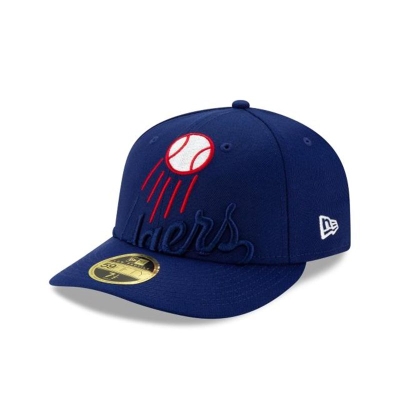 Blue Los Angeles Dodgers Hat - New Era MLB Logo Elements Low Profile 59FIFTY Fitted Caps USA5139847